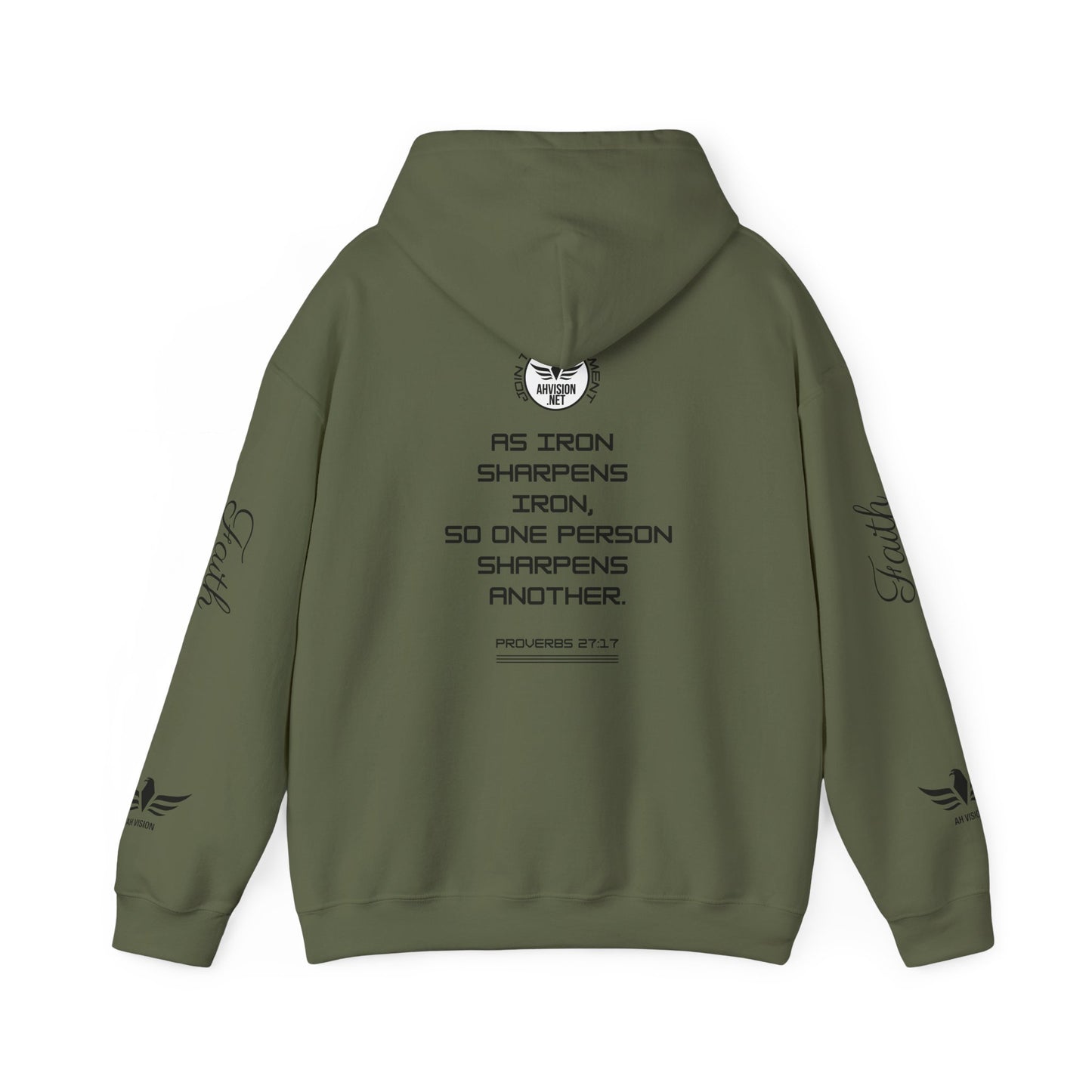 IRON SHARPENS IRON Unisex Heavy Blend™ Hooded Sweatshirt - AH VISION