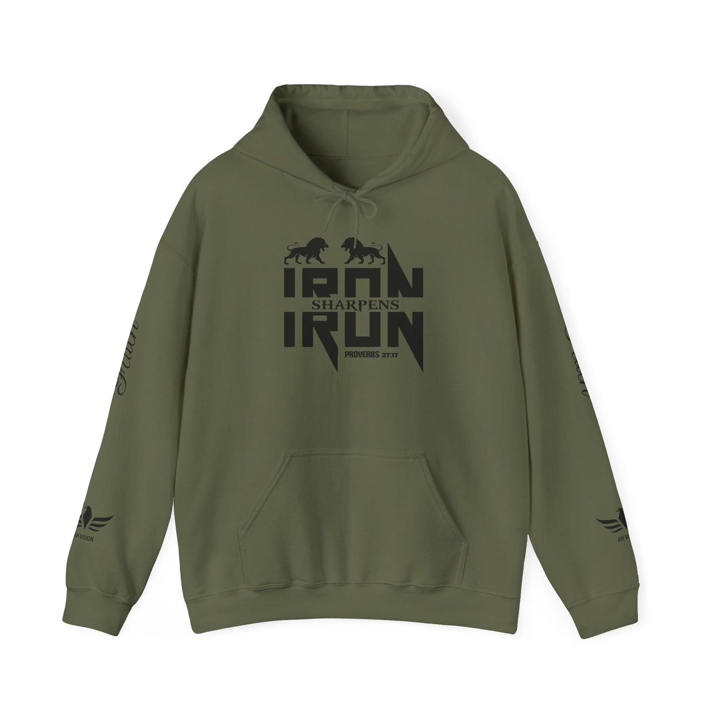 IRON SHARPENS IRON Unisex Heavy Blend™ Hooded Sweatshirt - AH VISION
