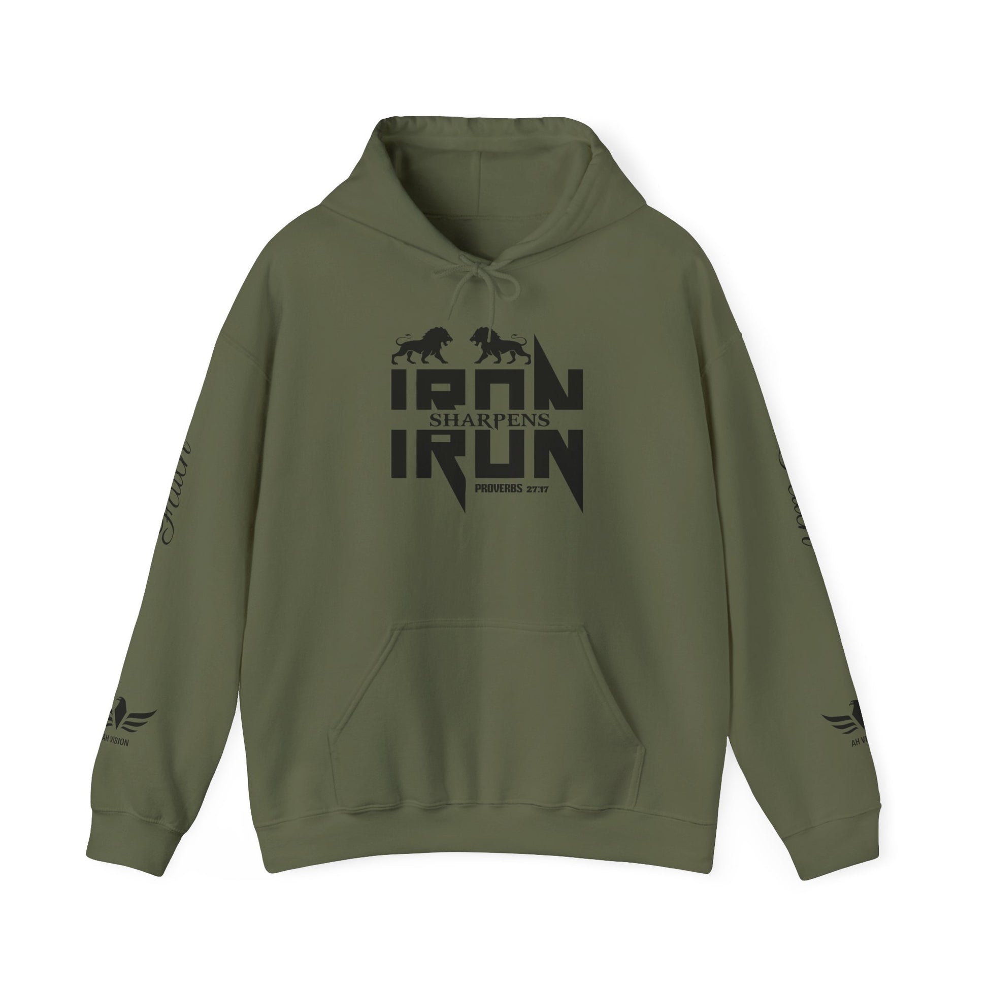 IRON SHARPENS IRON Unisex Heavy Blend™ Hooded Sweatshirt - AH VISION