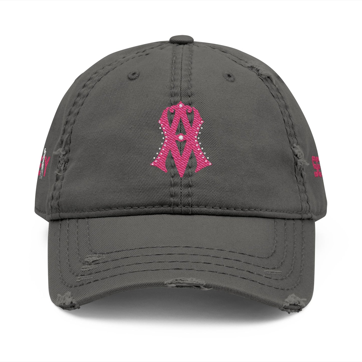 Distressed Embroidered AV WOMENS Hat — Gold Monogram & Eagle Vintage Cap - AH VISION