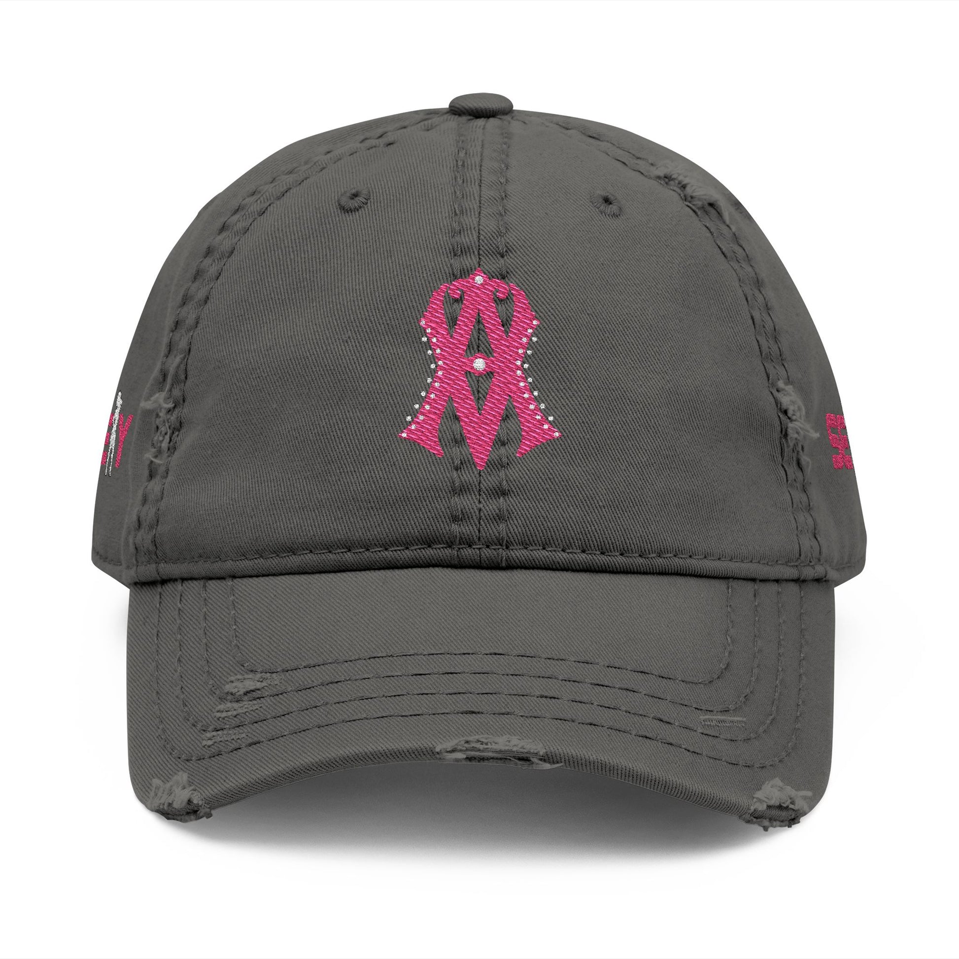 Distressed Embroidered AV WOMENS Hat — Gold Monogram & Eagle Vintage Cap - AH VISION