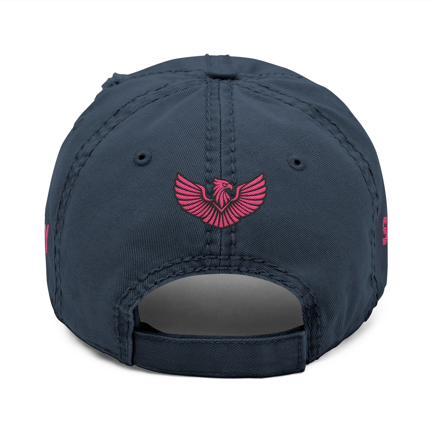 Distressed Embroidered AV WOMENS Hat — Gold Monogram & Eagle Vintage Cap - AH VISION