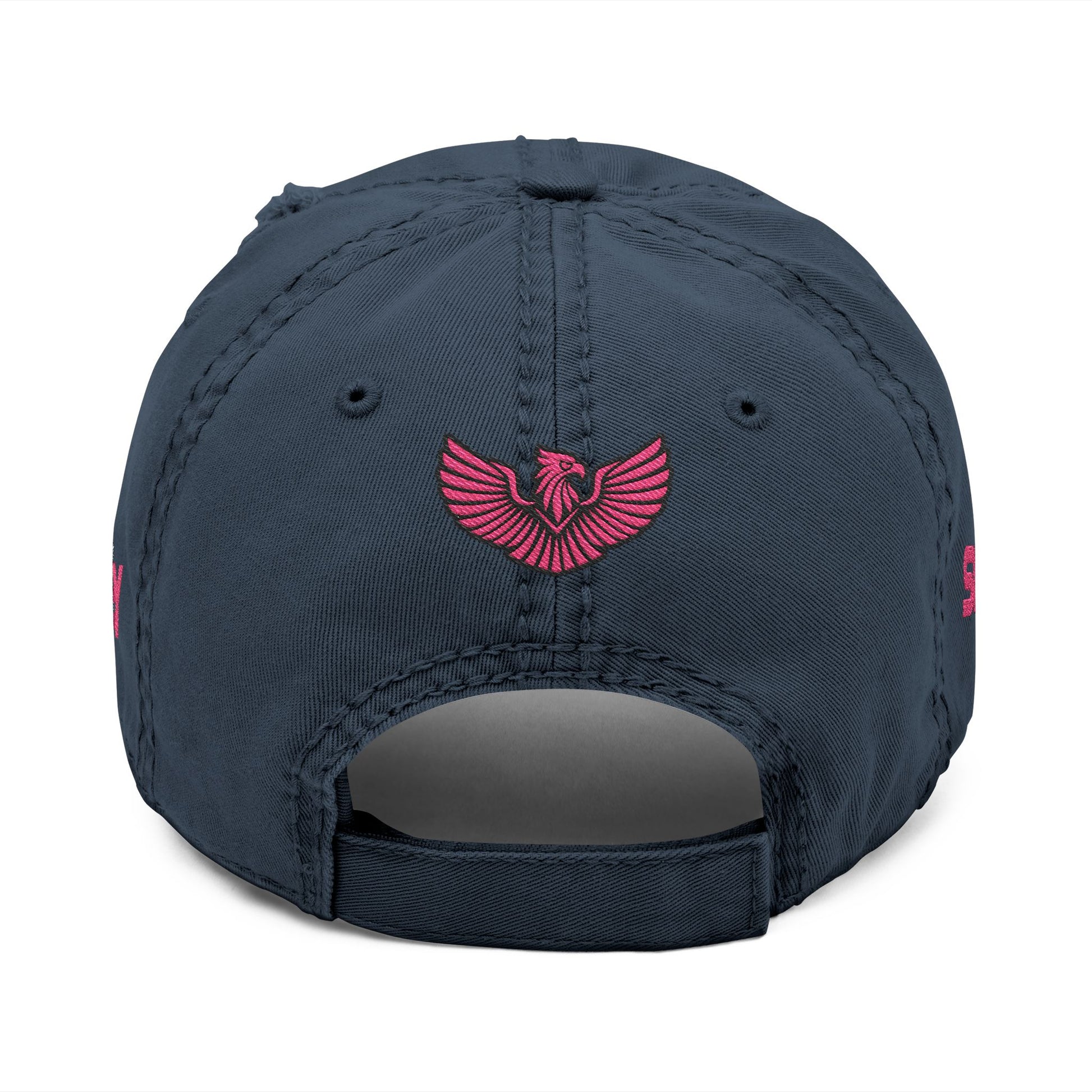 Distressed Embroidered AV WOMENS Hat — Gold Monogram & Eagle Vintage Cap - AH VISION