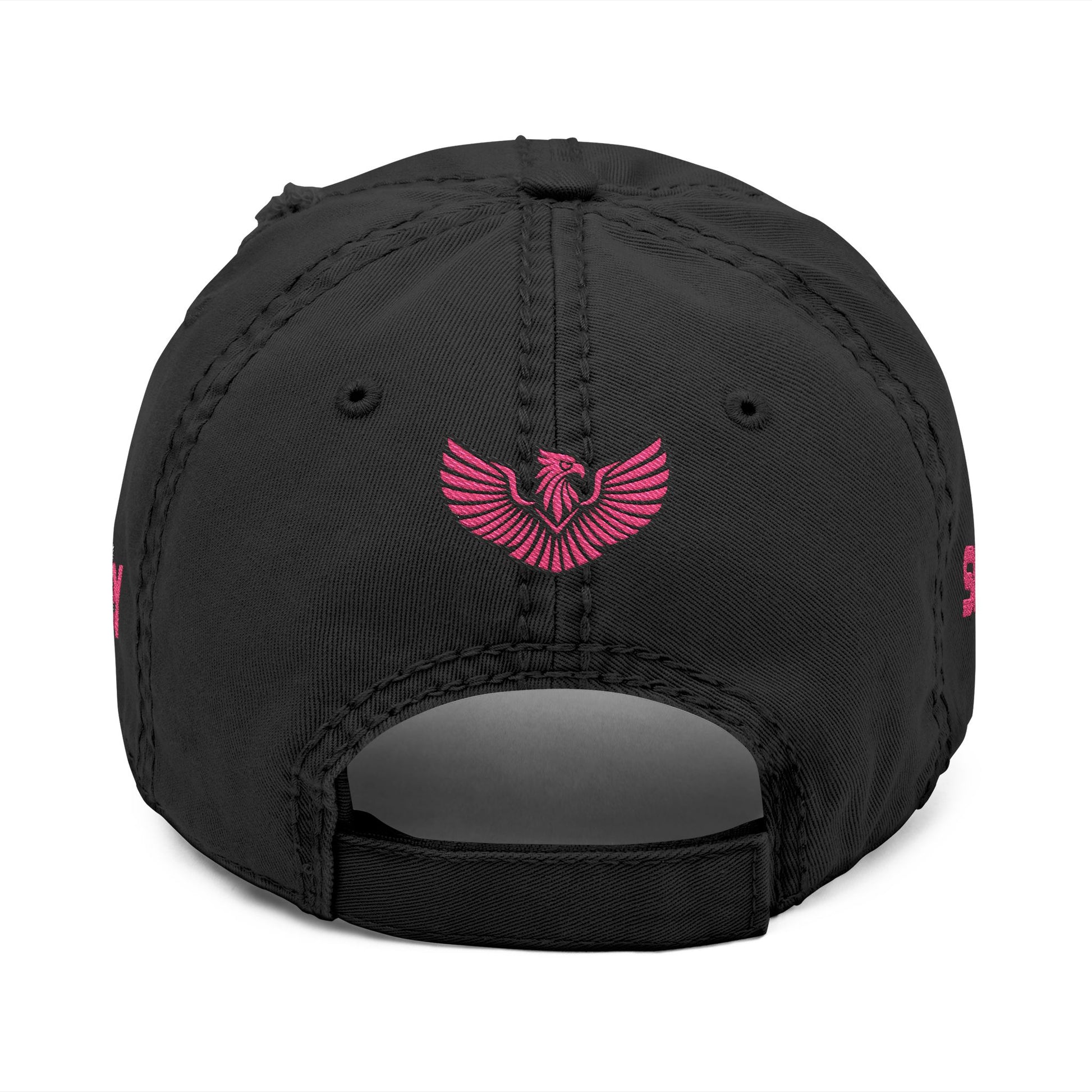 Distressed Embroidered AV WOMENS Hat — Gold Monogram & Eagle Vintage Cap - AH VISION