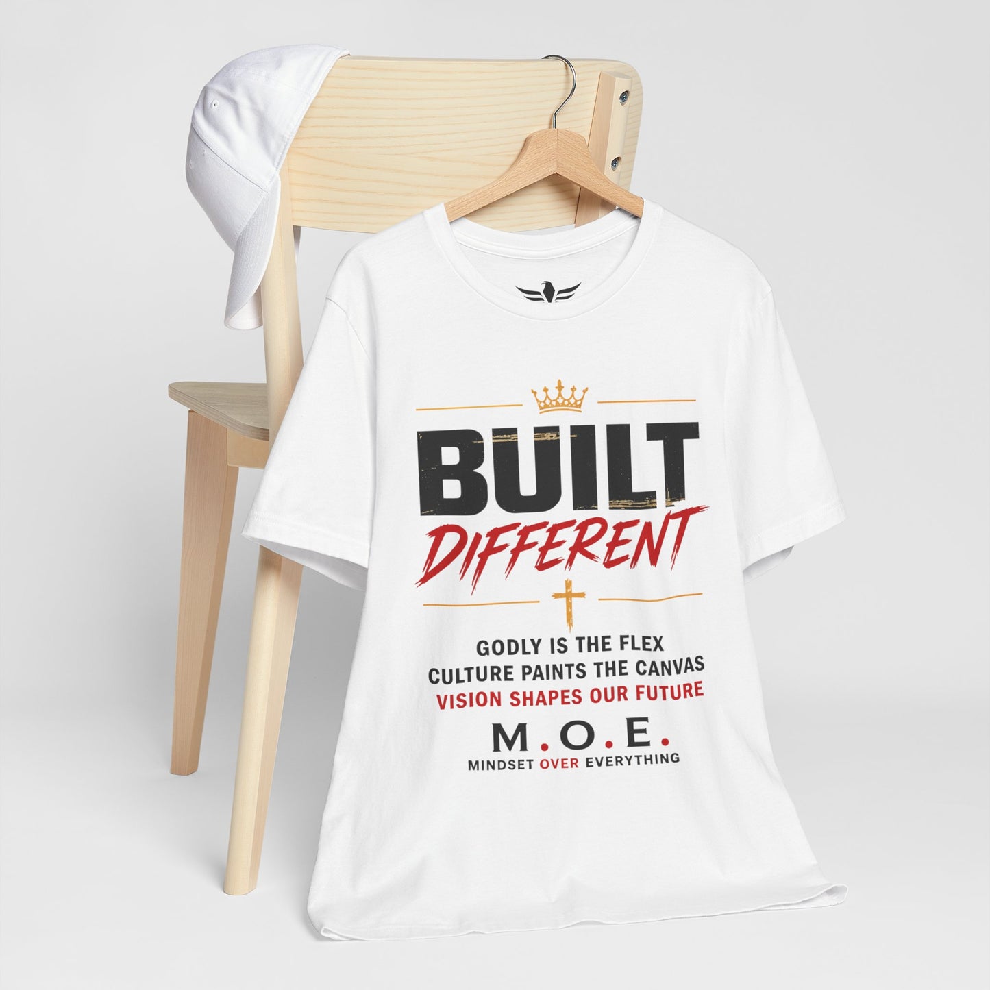 Built Different Faith T‑Shirt — "Built on Faith, Driven by Purpose" Christian Tee MC