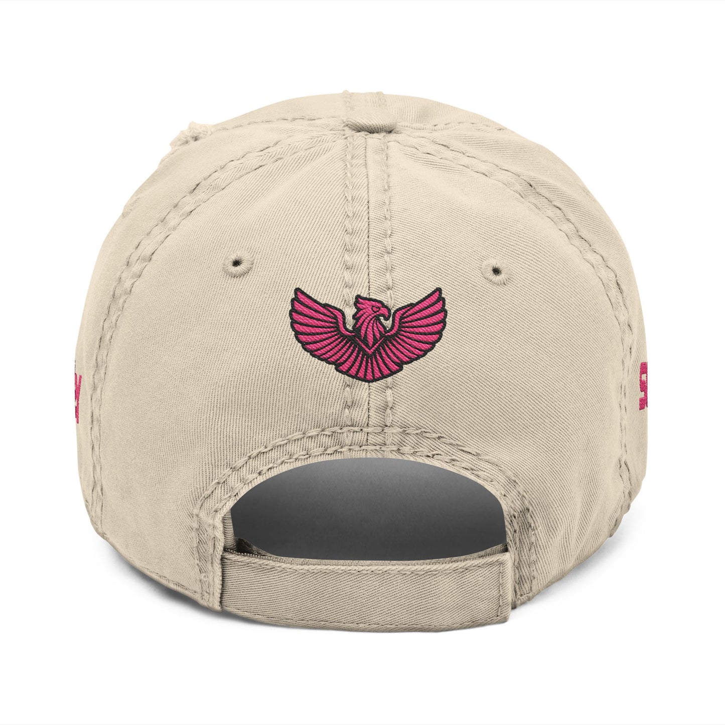 Distressed Embroidered AV WOMENS Hat — Gold Monogram & Eagle Vintage Cap - AH VISION