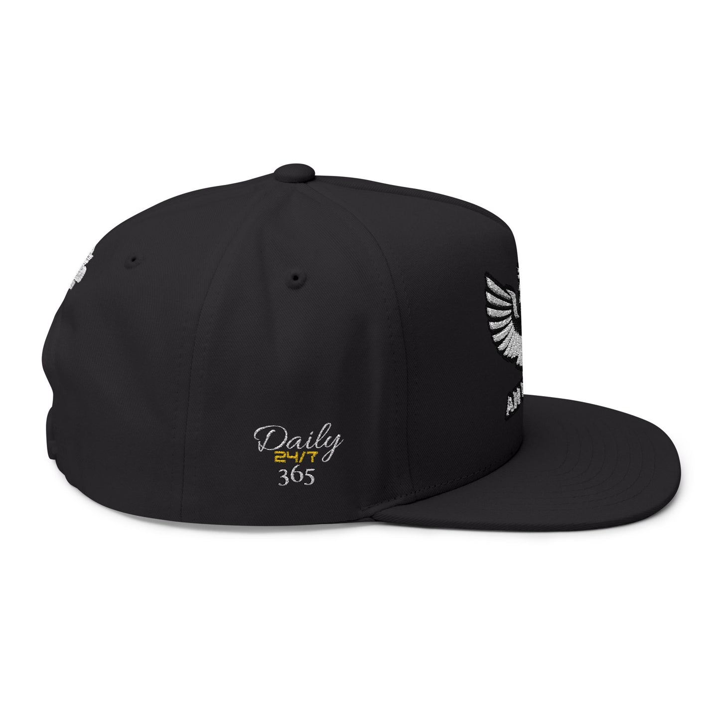 Embroidered Hustle Hard 2%ER Flat Bill Cap — Entrepreneur Snapback Hat (24/7/365) - AH VISION