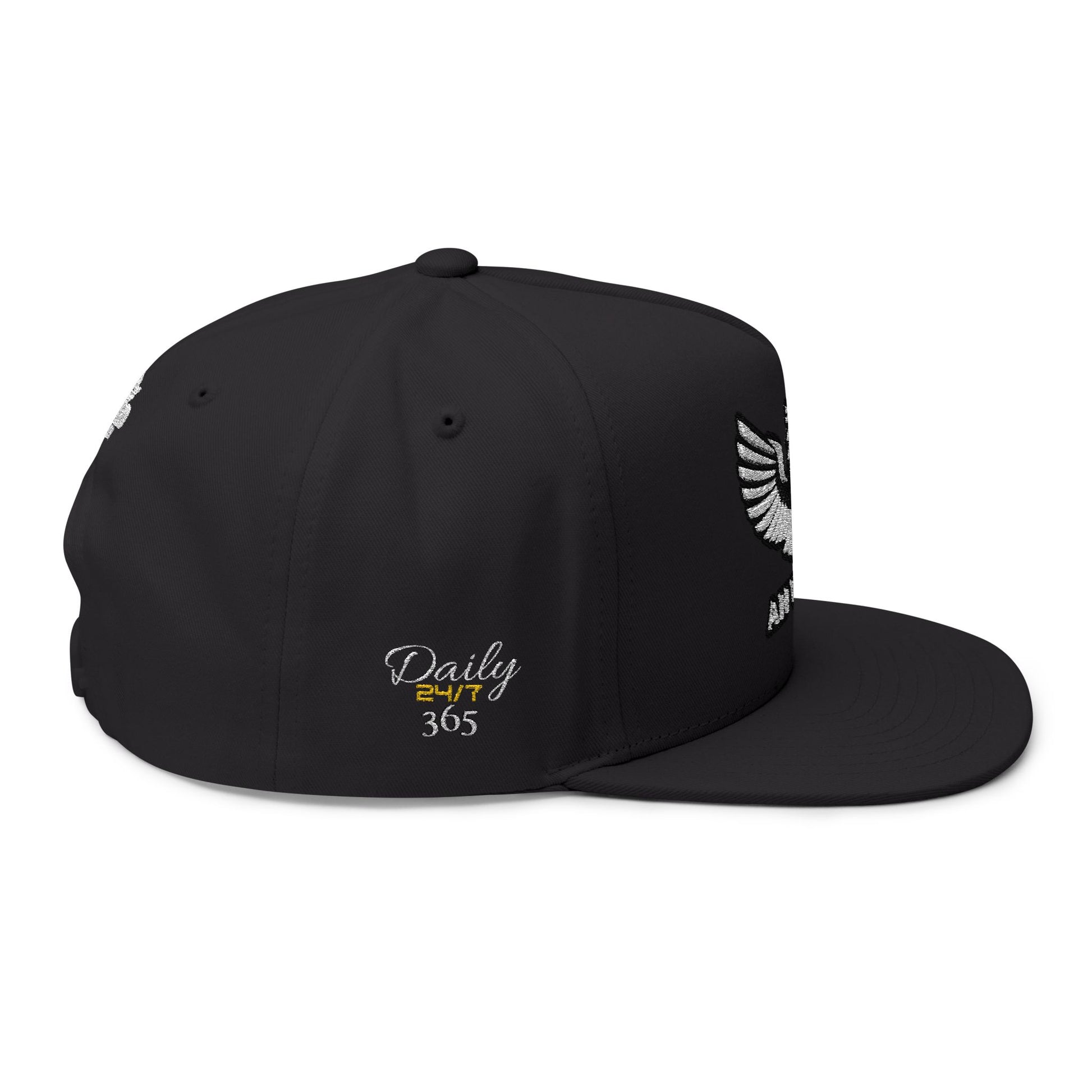 Embroidered Hustle Hard 2%ER Flat Bill Cap — Entrepreneur Snapback Hat (24/7/365) - AH VISION