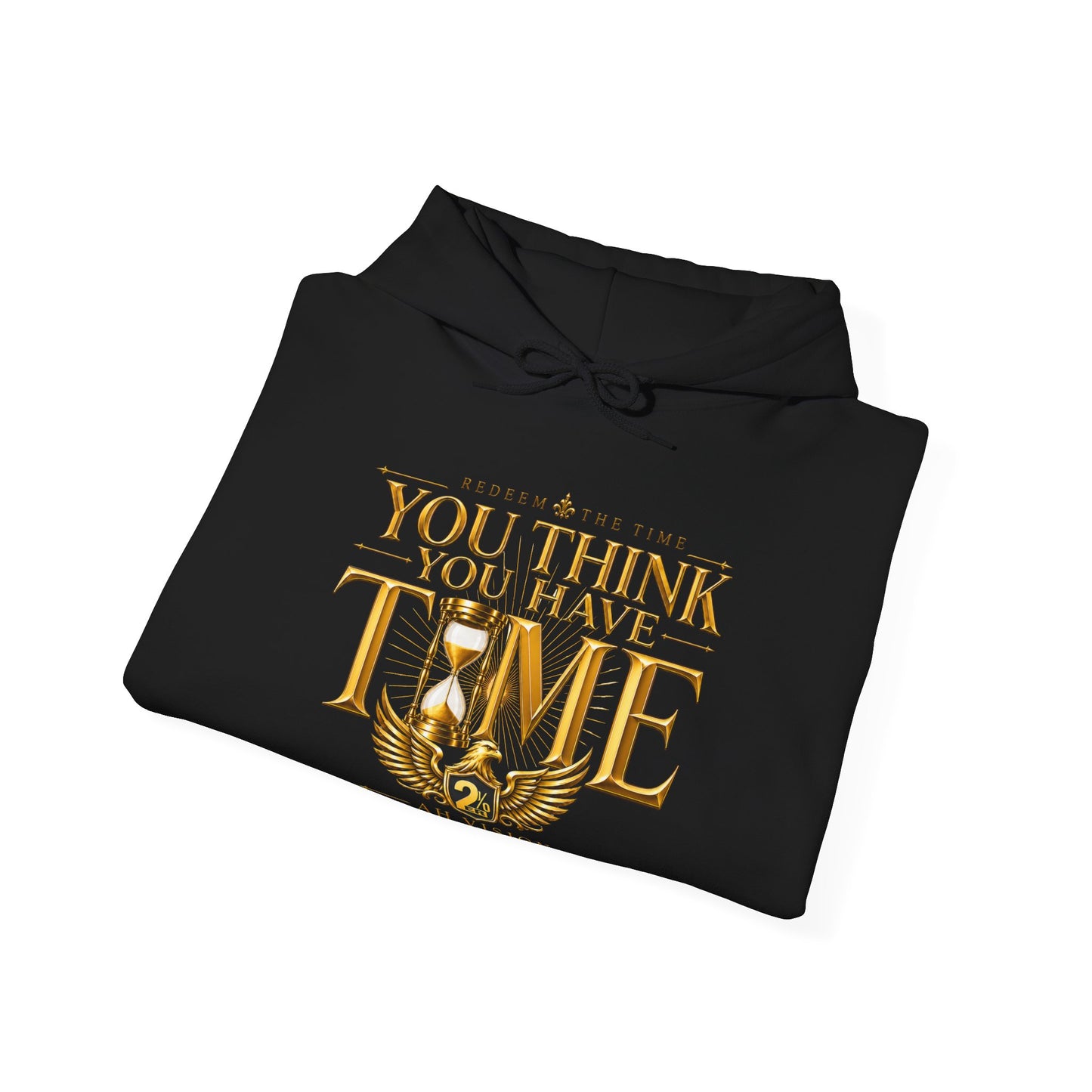 Hourglass Faces Hoodie — "Your Time Is Now" Inspirational Pullover Hispanic Female