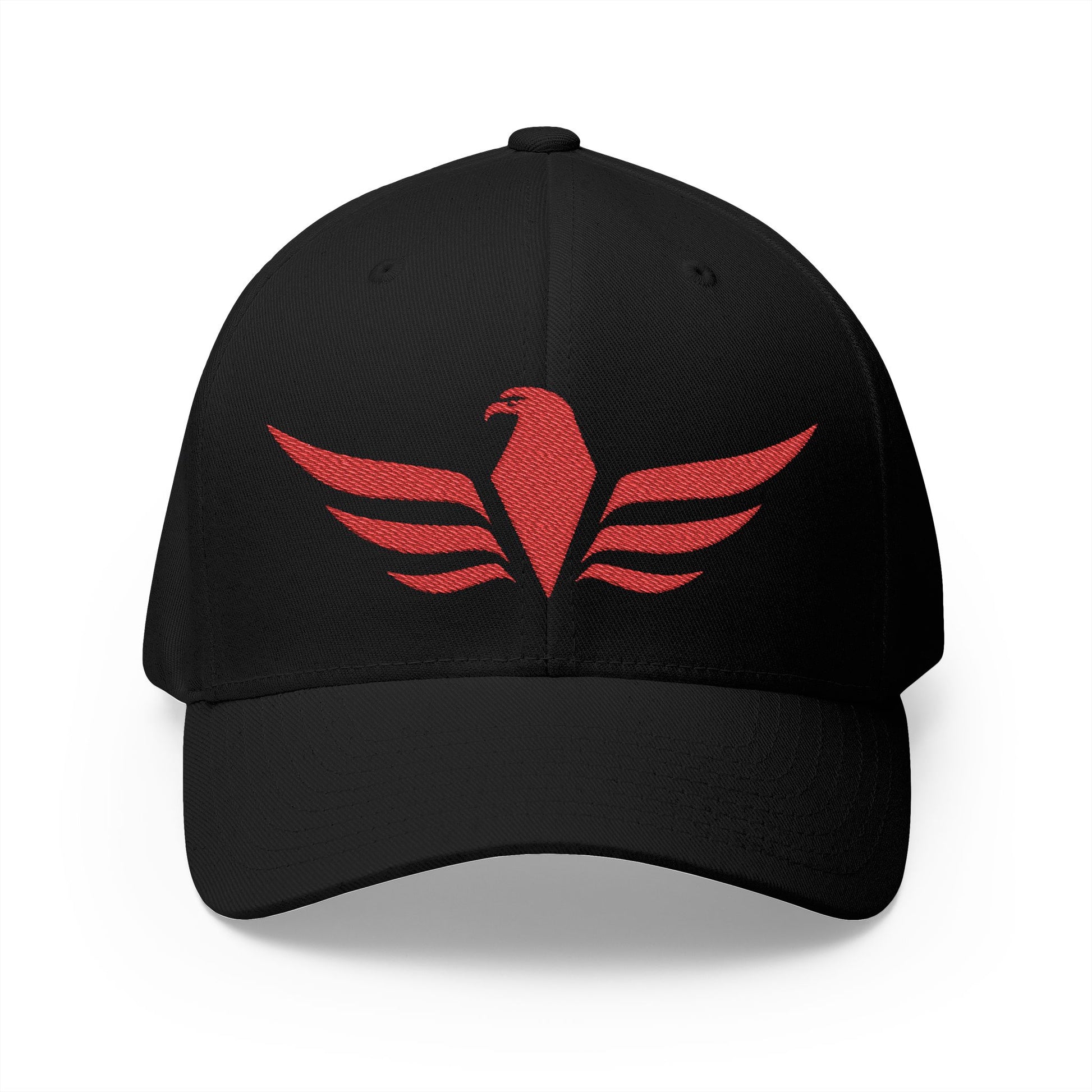 RED LOGO Closed-Back Structured Cap (Embroidery) - AH VISION