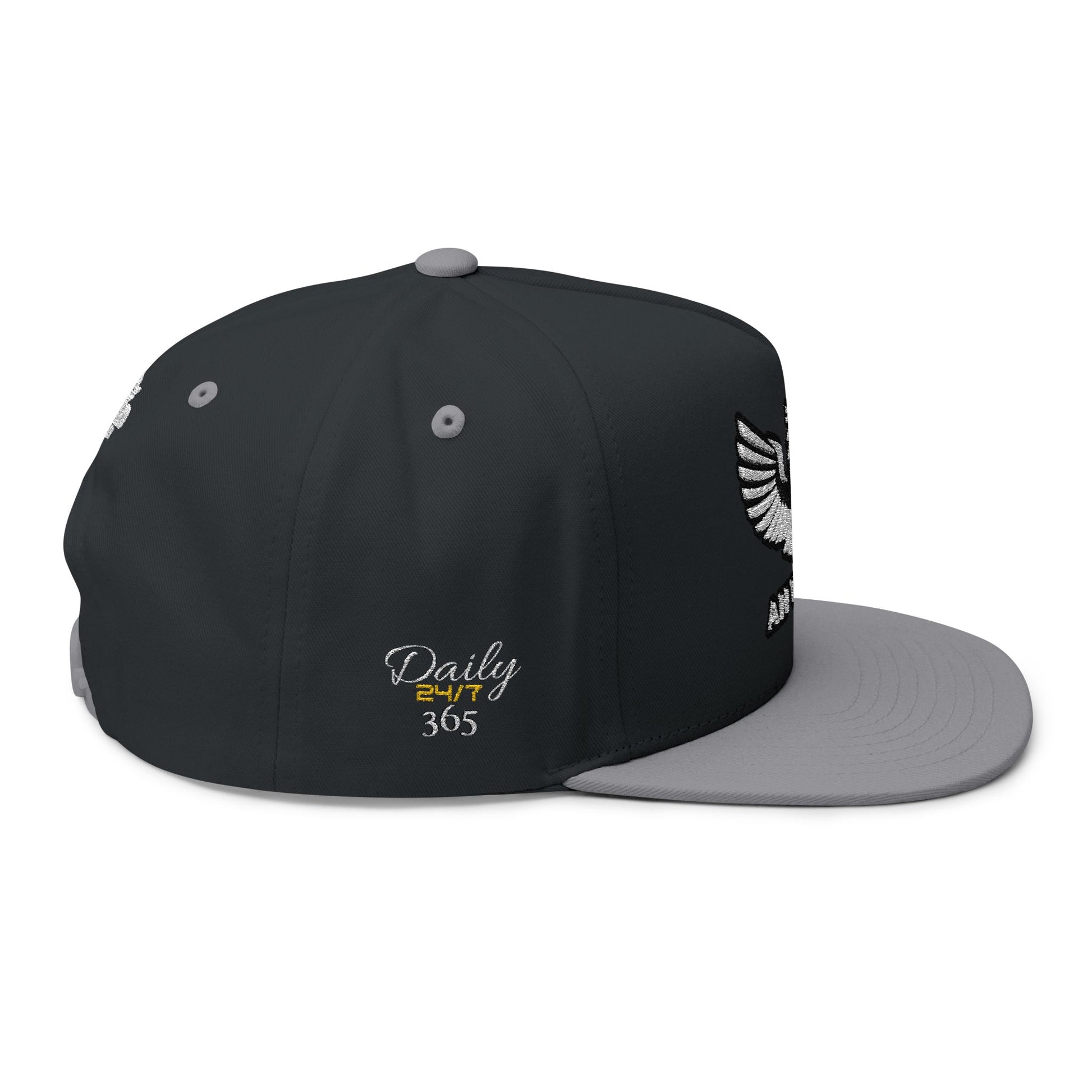 Embroidered Hustle Hard 2%ER Flat Bill Cap — Entrepreneur Snapback Hat (24/7/365) - AH VISION