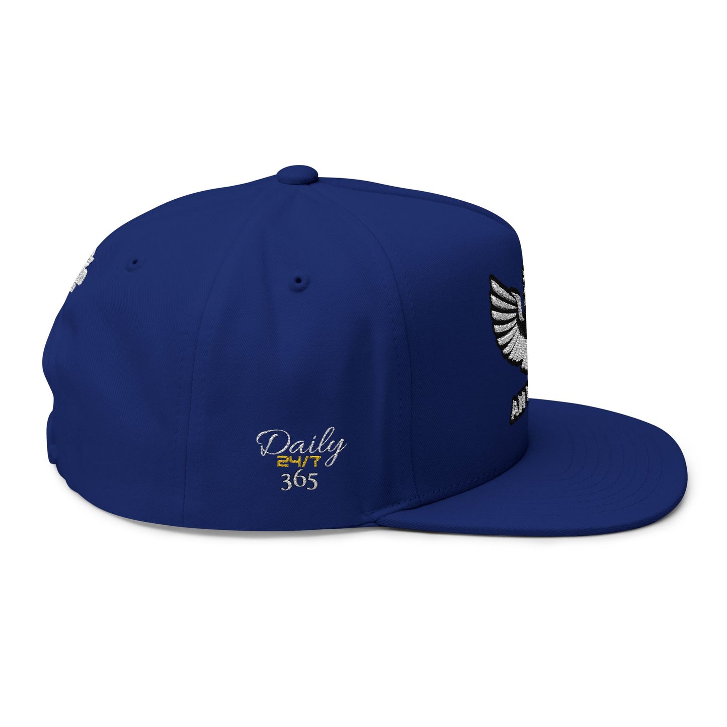 Embroidered Hustle Hard 2%ER Flat Bill Cap — Entrepreneur Snapback Hat (24/7/365) - AH VISION