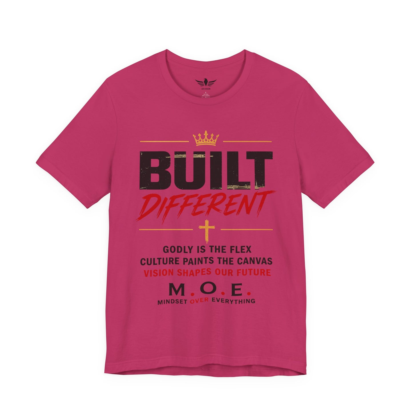 Built Different Faith T‑Shirt — "Built on Faith, Driven by Purpose" Christian Tee MC