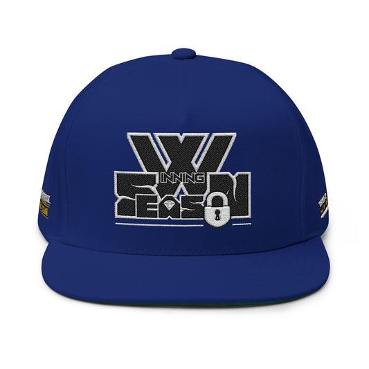 Embroidered Big W-WINNING SEASON Flat Bill Cap — Entrepreneur Snapback Hat (BUILT TO LEAD) - AH VISION