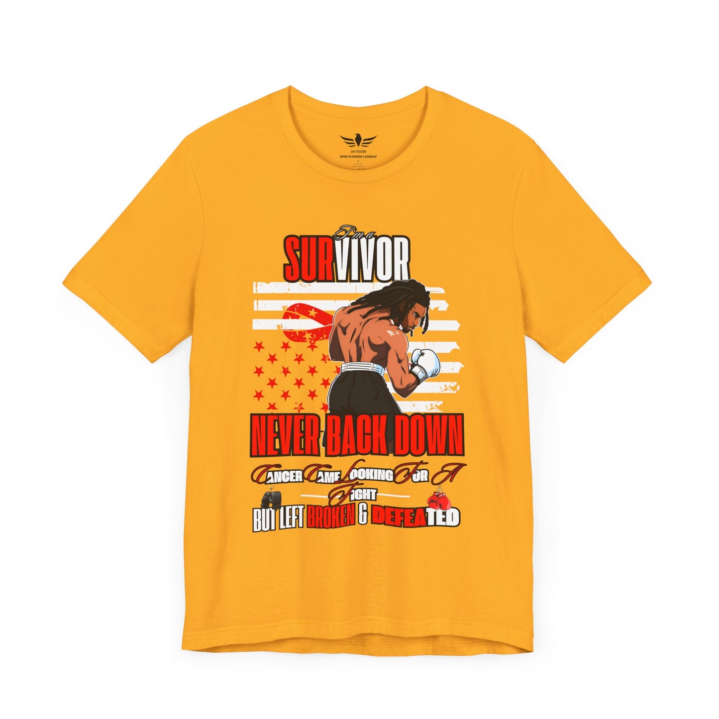 I'm a Survivor Never Back Down The Peoples Champ Cancer Tee