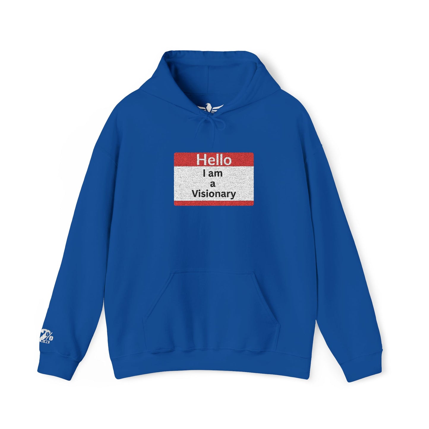 Hello I am Visionary Hoodie — Inspirational Name Tag Graphic Sweatshirt - AH VISION
