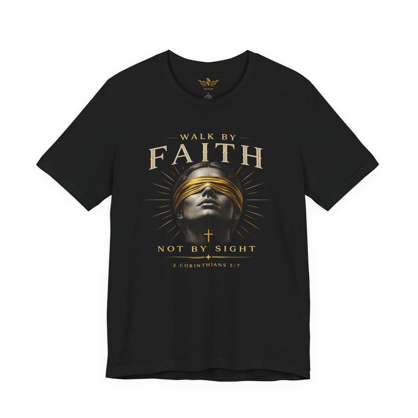 Faith Graphic Tee — "Walk in Faith, Not by Sight" Christian Inspirational T‑Shirt Womens