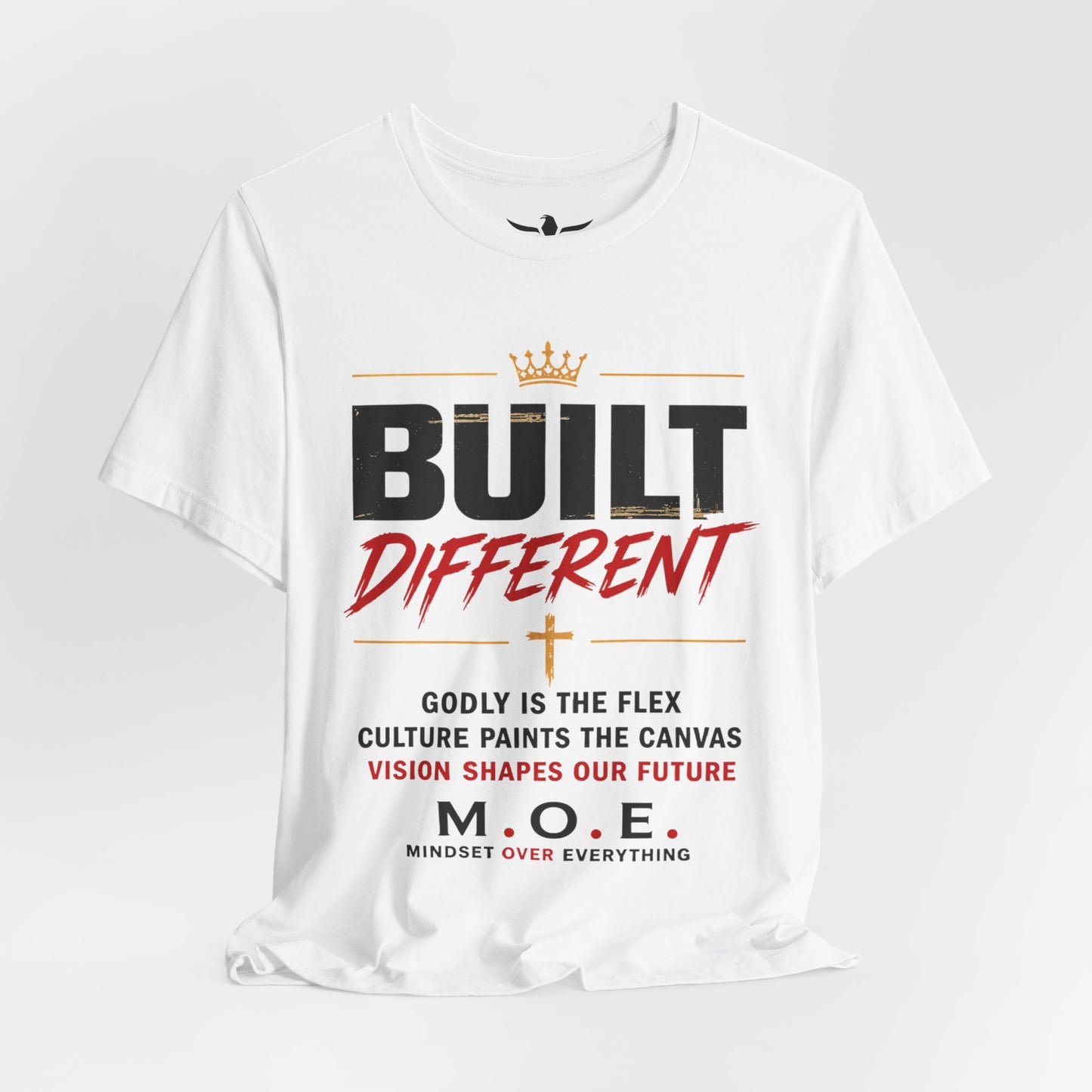 Built Different Faith T‑Shirt — "Built on Faith, Driven by Purpose" Christian Tee MC
