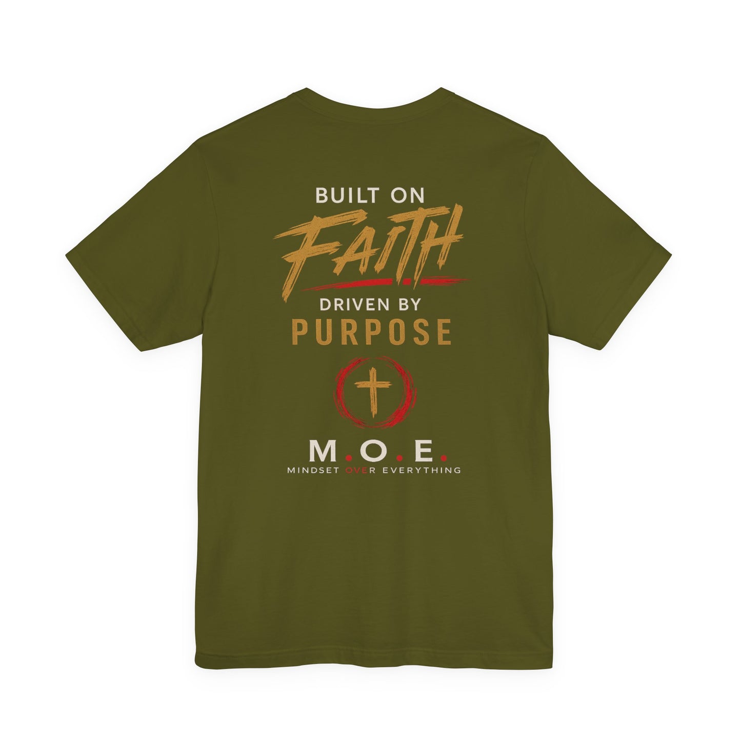 Built Different Faith T‑Shirt — "Built on Faith, Driven by Purpose" Christian Tee MC