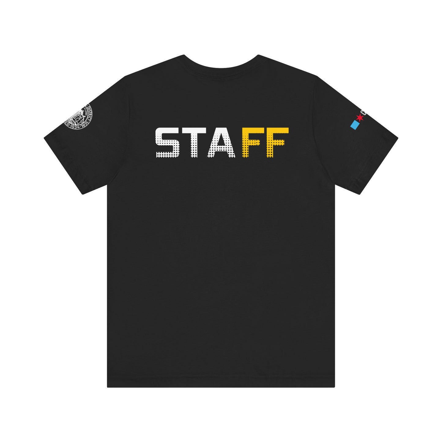 AUSTIN TOWN HALL FARMERS MARKET STAFF T-SHIRT BLACK FINAL CUT II - AH VISION