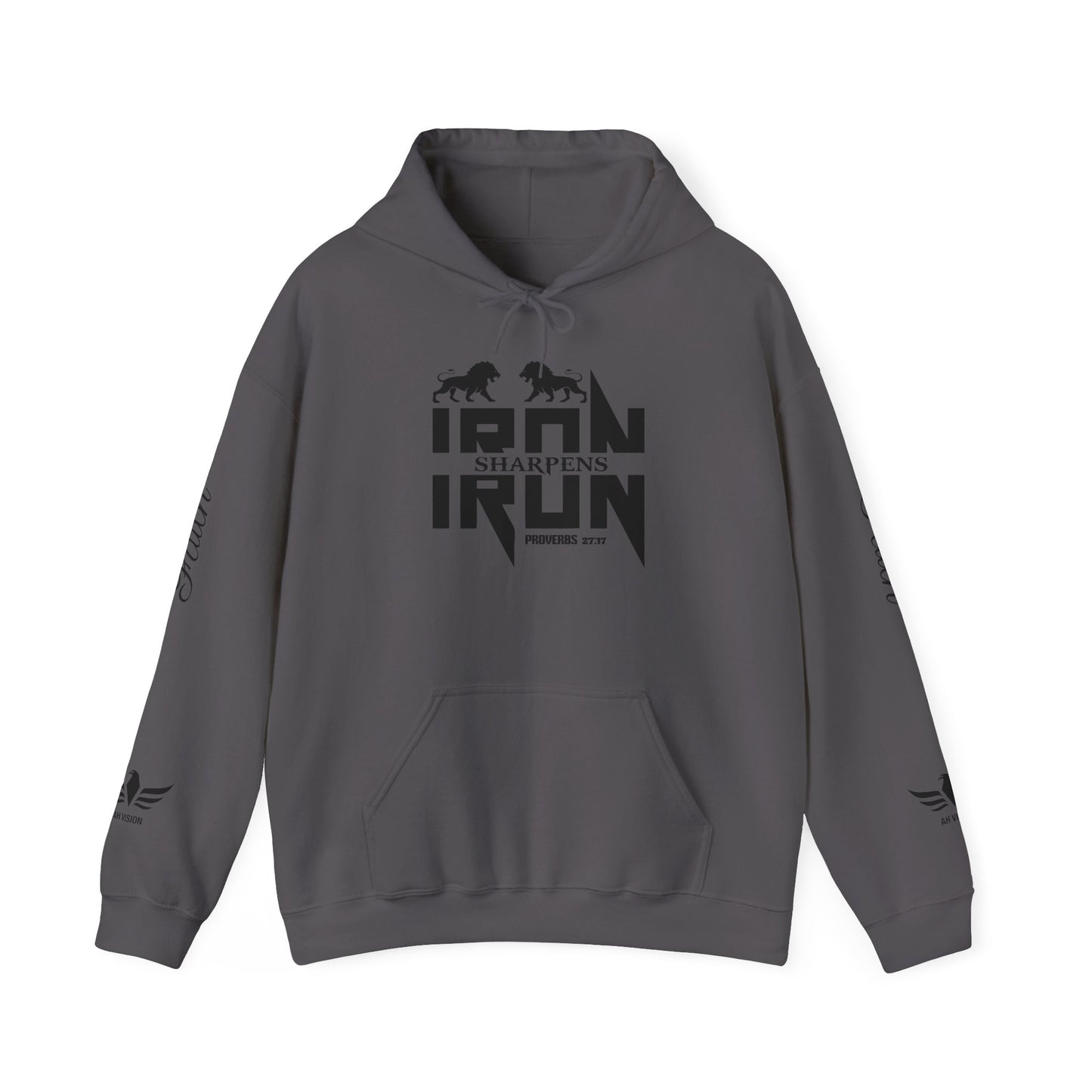 IRON SHARPENS IRON Unisex Heavy Blend™ Hooded Sweatshirt - AH VISION