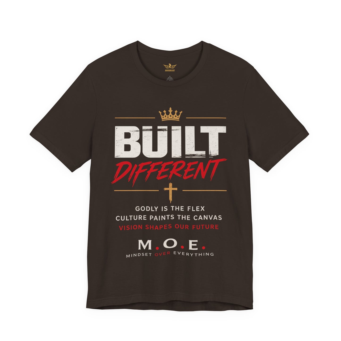 Built Different Faith T‑Shirt — "Built on Faith, Driven by Purpose" Christian Tee MC