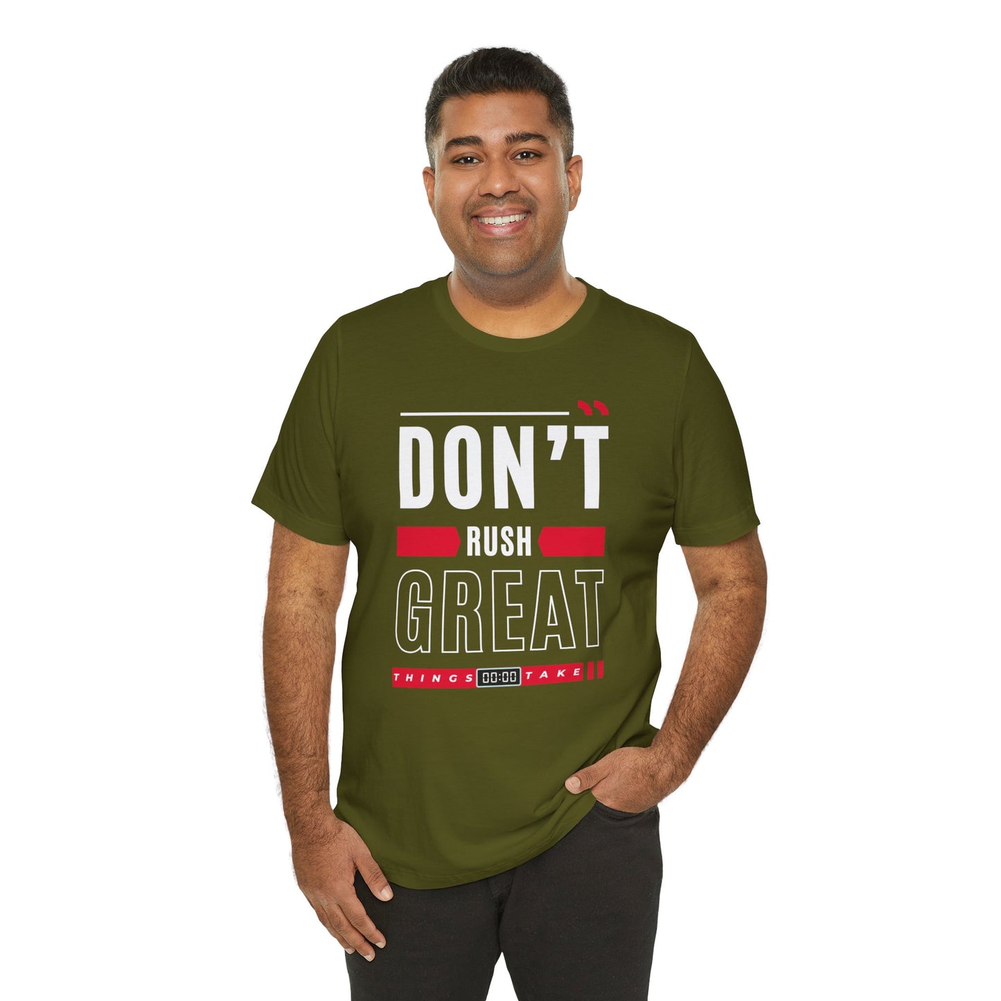 Don't Rush Great Things Time Unisex Jersey Short Sleeve Tee - AH VISION