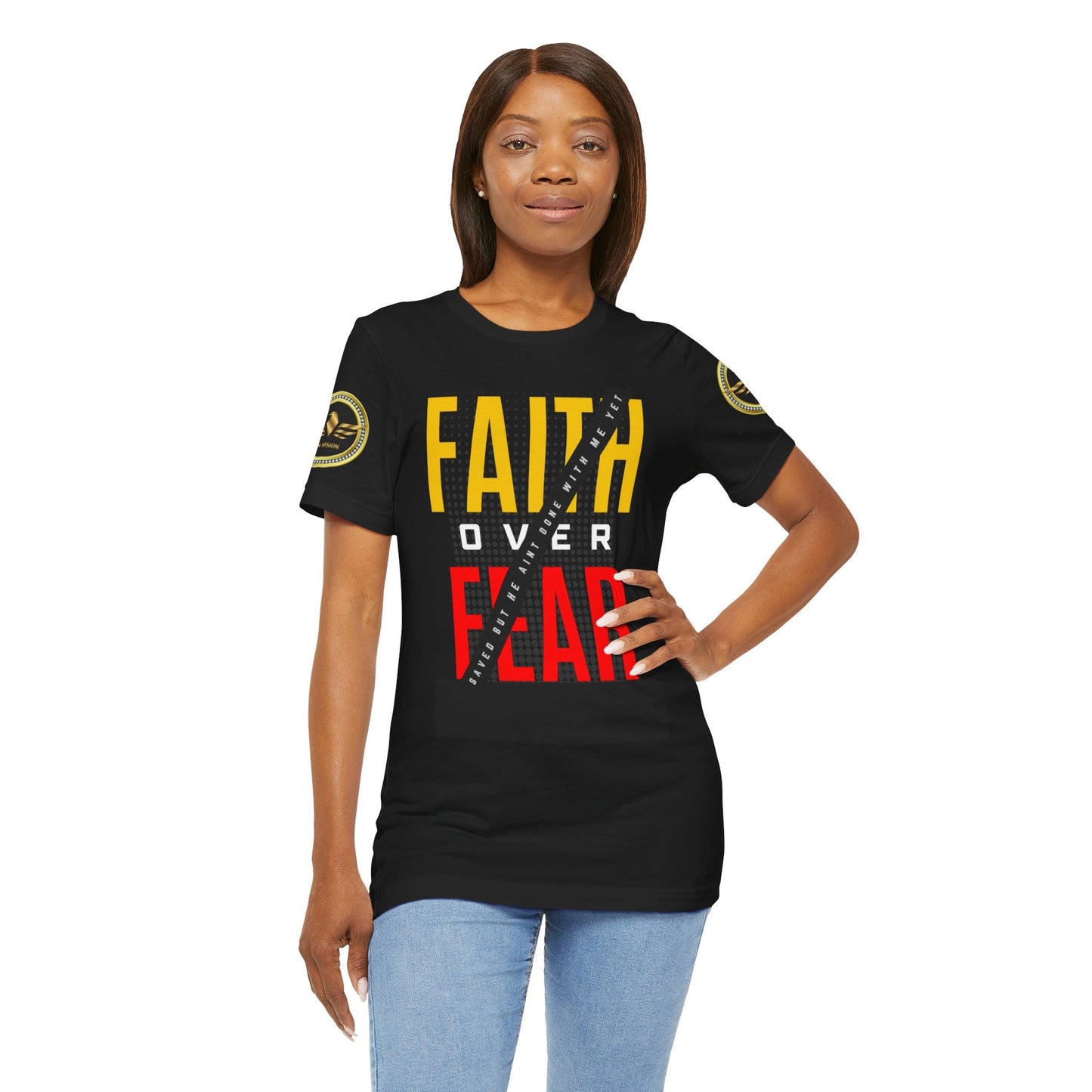 FAITH OVER FEAR Unisex Jersey Short Sleeve Tee - AH VISION