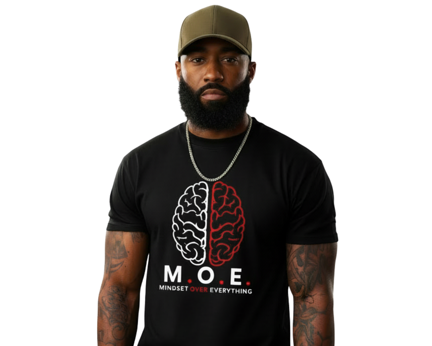Mindset Over Everything T-Shirt — M.O.E. Brain Graphic Tee - AH VISION