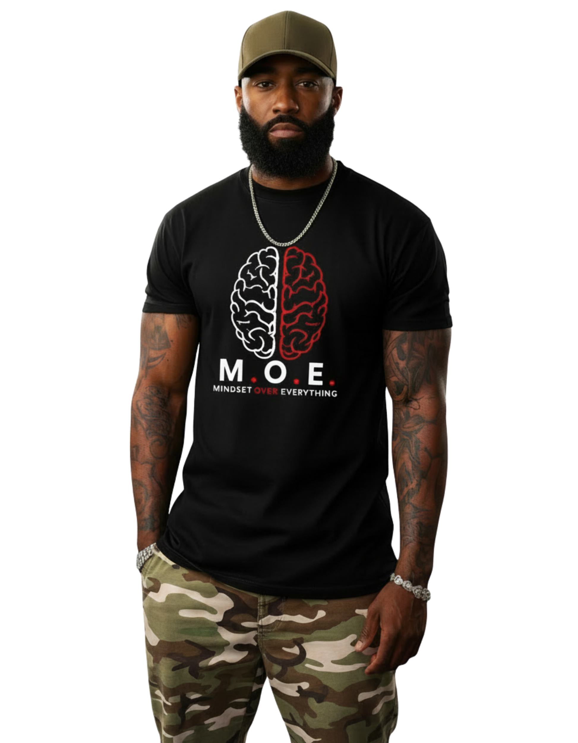 Mindset Over Everything T-Shirt — M.O.E. Brain Graphic Tee - AH VISION