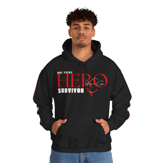 NOT EVERY HERO WEARS A CAPE CANCER Hooded Sweatshirt - AH VISION