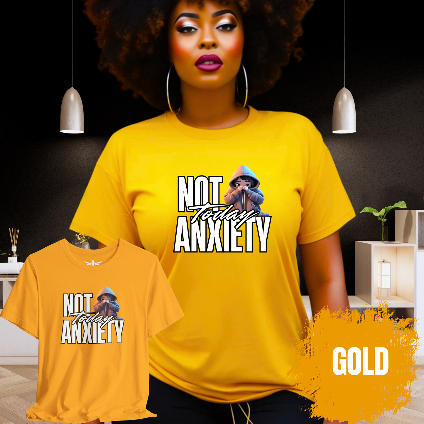 Not Today Anxiety Shirt Funny Mental Health Tee Sarcastic Graphic T Shirt Self Care Gift Comfy Unisex Tee for Anxious Introverts - AH VISION