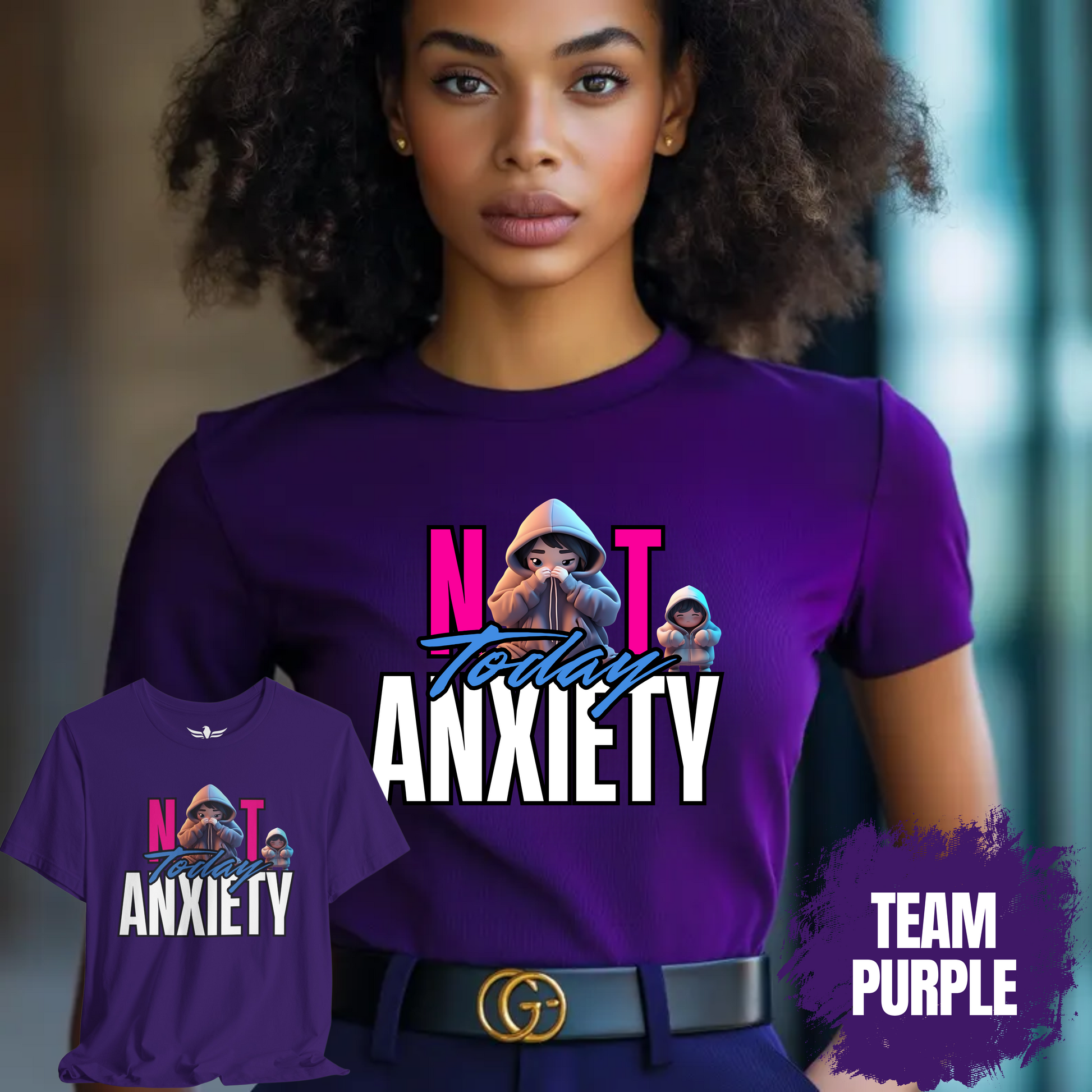 Not Today Anxiety Shirt Funny Mental Health Tee Sarcastic Graphic T Shirt Self Care Gift Comfy Unisex Tee for Anxious Introverts - AH VISION