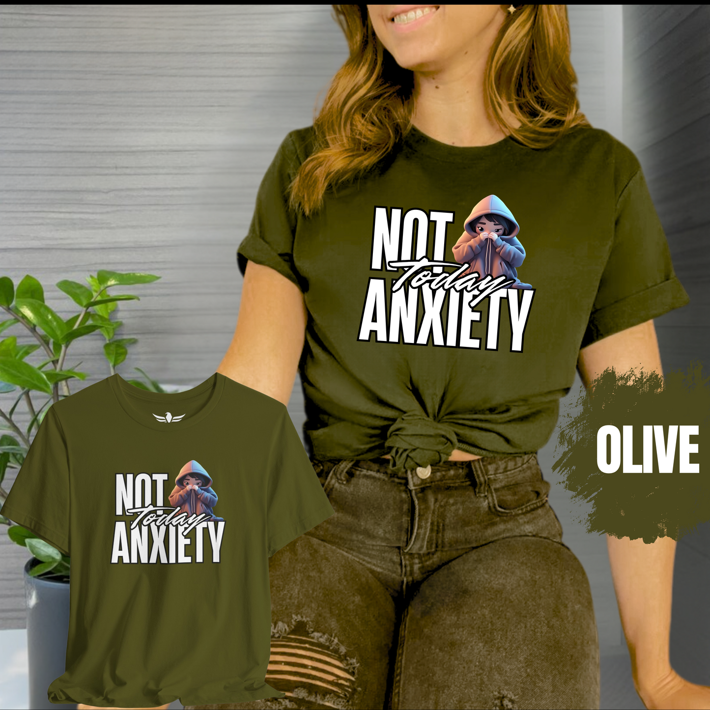 Not Today Anxiety Shirt Funny Mental Health Tee Sarcastic Graphic T Shirt Self Care Gift Comfy Unisex Tee for Anxious Introverts - AH VISION