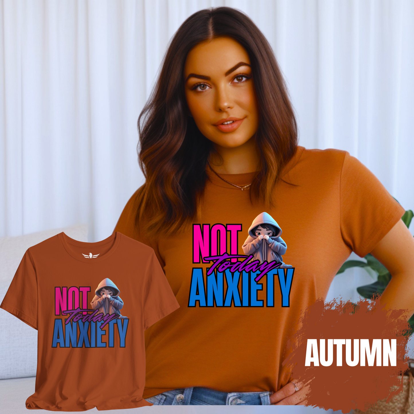 Not Today Anxiety Shirt Funny Mental Health Tee Sarcastic Graphic T Shirt Self Care Gift Comfy Unisex Tee for Anxious Introverts