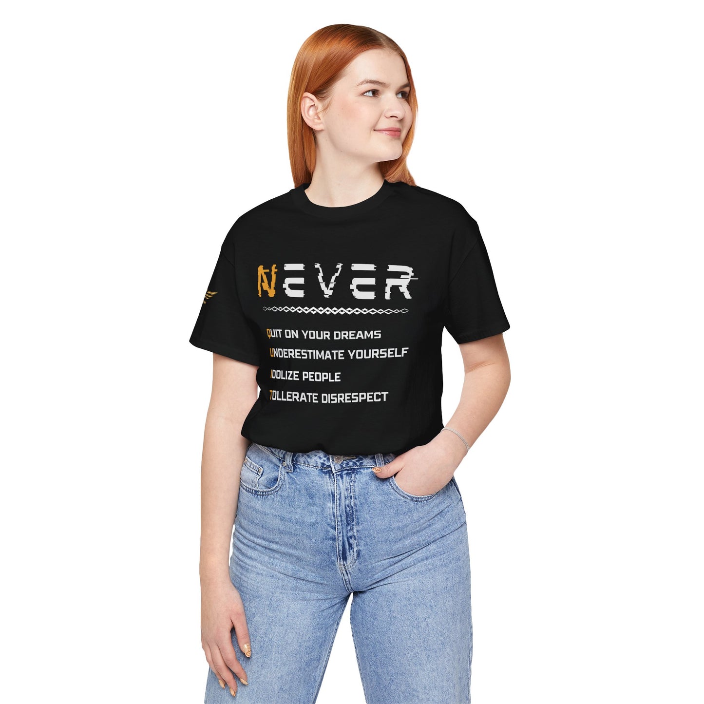 NEVER QUIT T-SHIRT MULTIPLE COLORS DIFFERNT DESIGNS - AH VISION