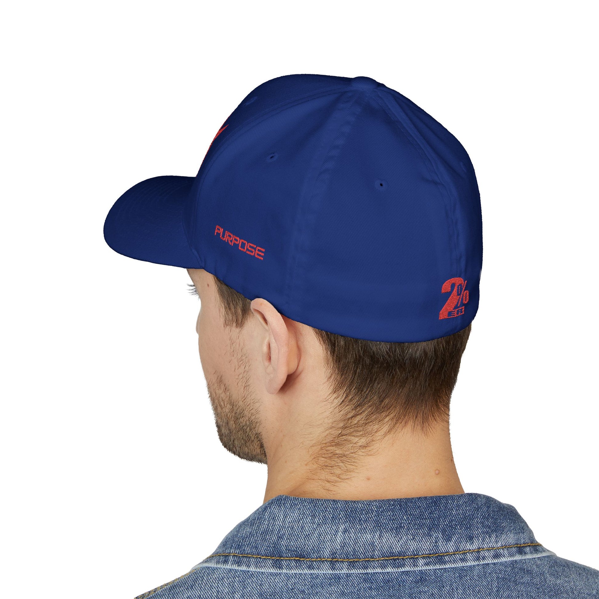 RED LOGO Closed-Back Structured Cap (Embroidery) - AH VISION