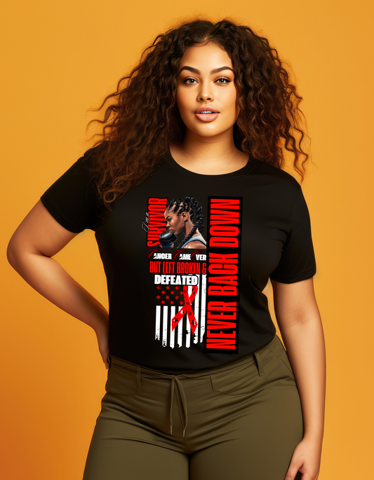I'm a Survivor Never Back Down Final Boss Cancer Tee - AH VISION