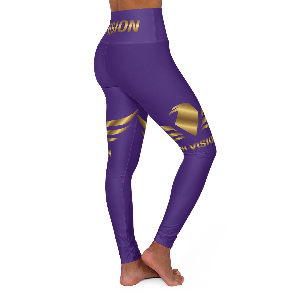 High Waisted Purple Yoga Leggings - AH VISION