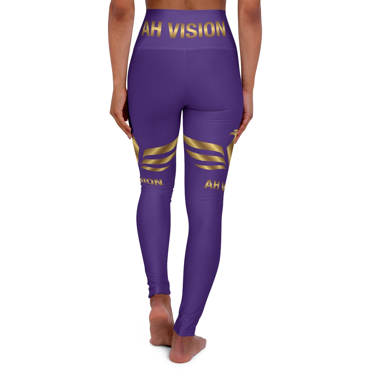 High Waisted Purple Yoga Leggings - AH VISION
