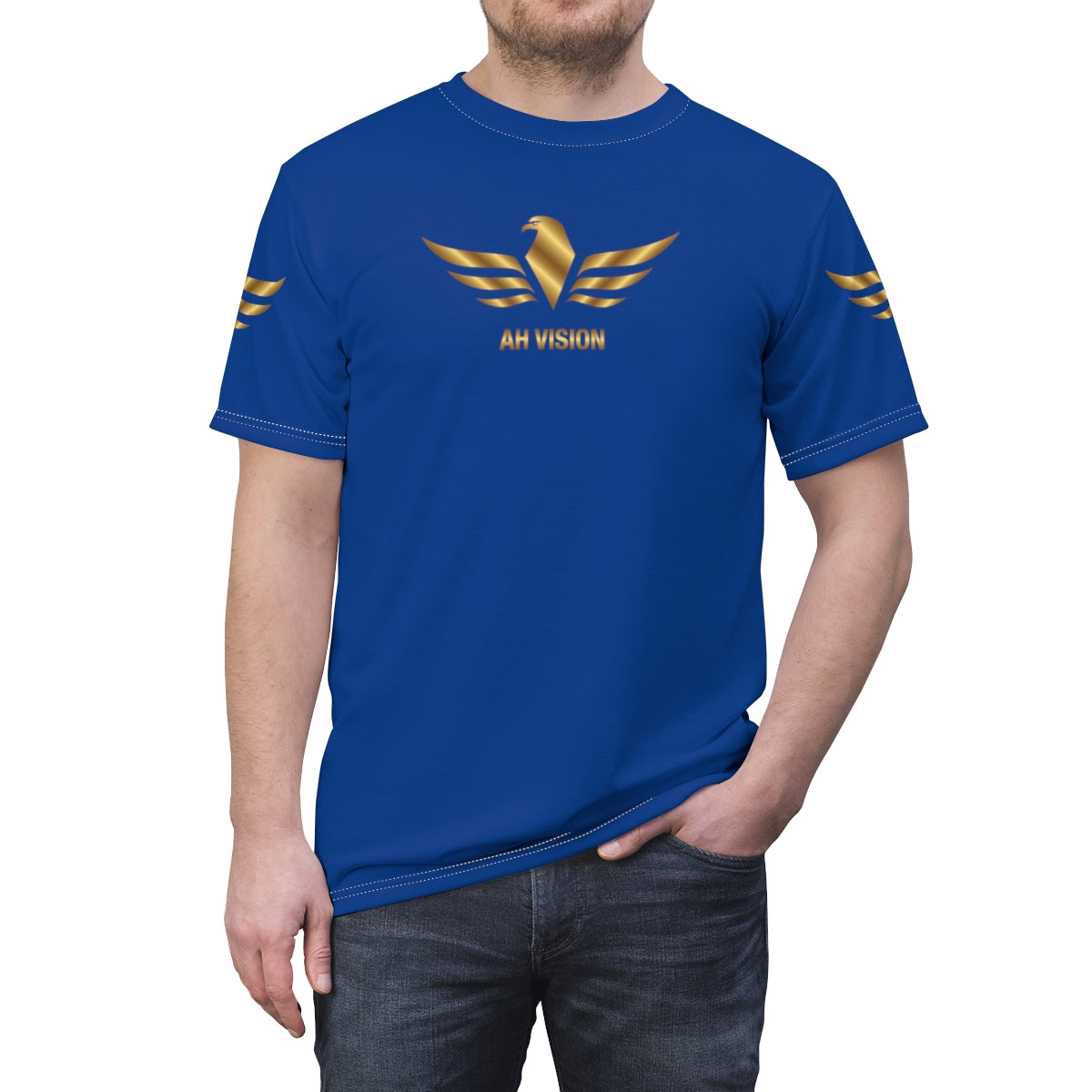 Premium AH Vision Blue Tee - AH VISION