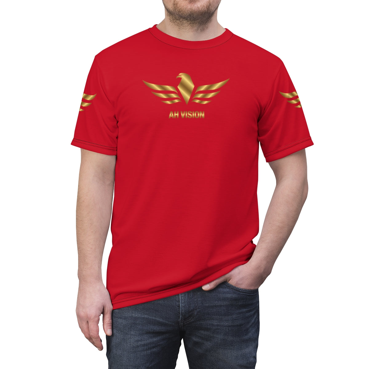 Premium AH Vision Red Tee - AH VISION